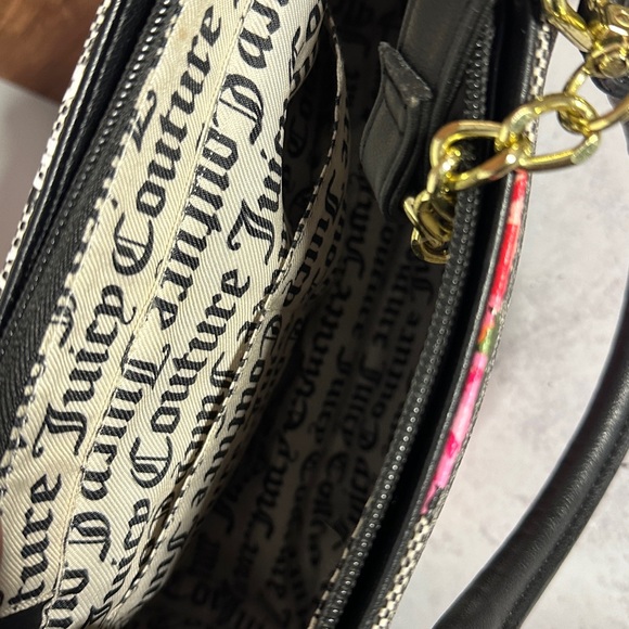 Juicy Couture | Word On The Street Rose Logo Print Satchel Bag Y2K - Picture 16 of 16